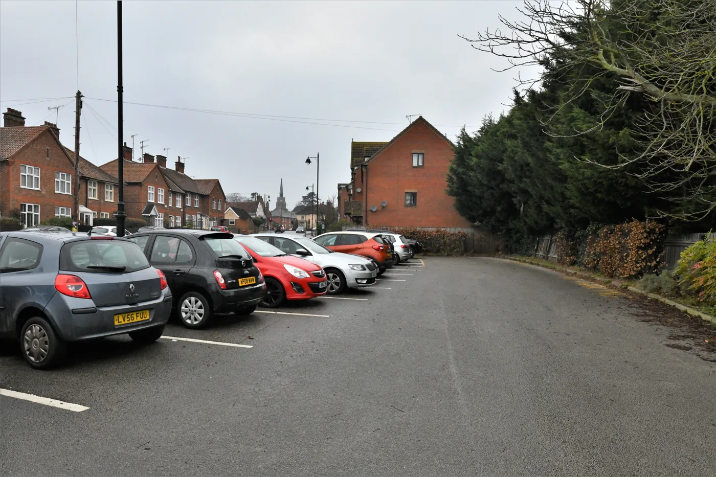 Kiln Quay car park, Woodbridge. It is one of the town's long-stay car parks at £5.20 for the day, and one of the three with no free 30-minute session