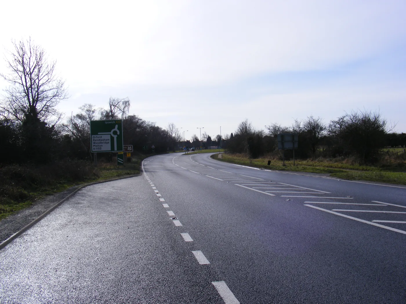 The A12 at Woodbridge. North of here the road is being rebuilt in stages for Sizewell C, and four separate stretches are now under a 30mph limit